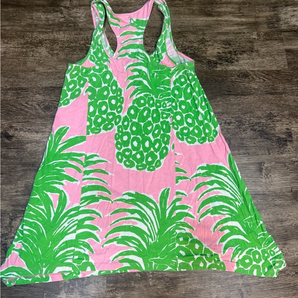 Lilly Pulitzer Green Pink Scoop Neck Sundress - Picture 2 of 2
